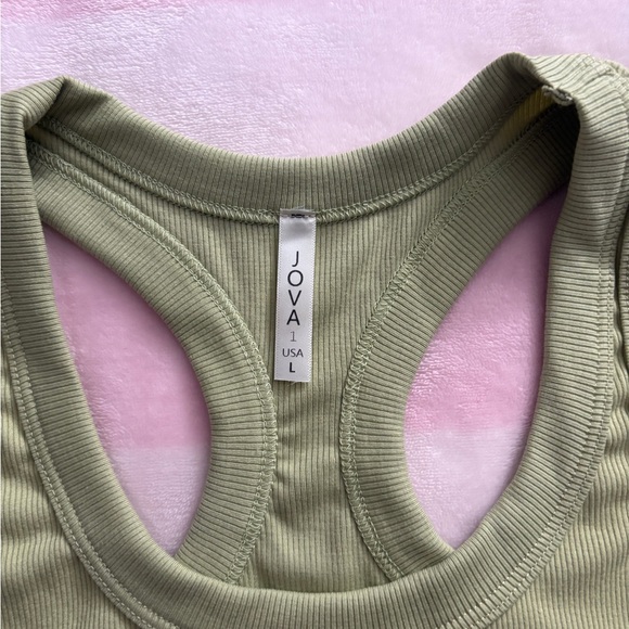 Green Ribbed Halter Top - Picture 5 of 5